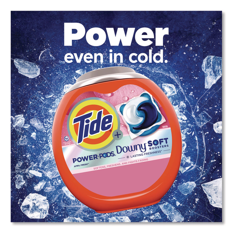 Tide® Power PODS Plus Downy Laundry Detergent, April Fresh Scent, 98 oz Tub, 63 Pods/Tub (PGC11807) Each