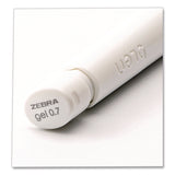 Zebra® bLen Gel Pen, Medium 0.7 mm, Black; Blue Ink, White; Black Barrel, 6/Pack (ZEB49501) Pack of 6