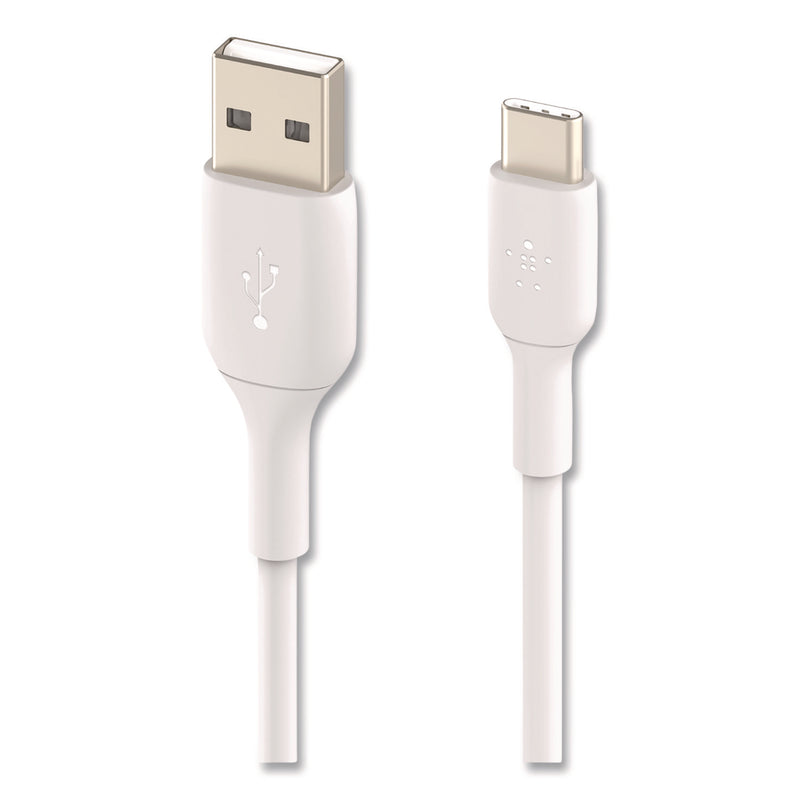 Belkin® BOOST CHARGE USB-C to USB-A Cable, 3.3 ft, White, 2/Pack (BLKCAB001BT1MWH) Each