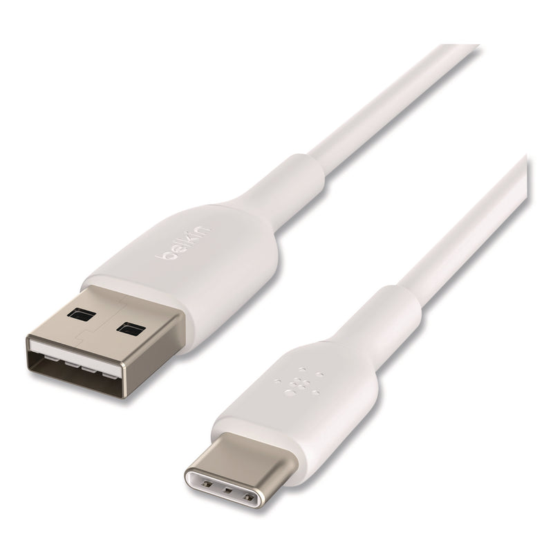 Belkin® BOOST CHARGE USB-C to USB-A Cable, 3.3 ft, White, 2/Pack (BLKCAB001BT1MWH) Each