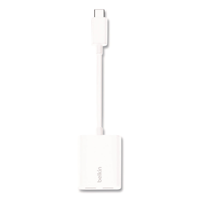Belkin® RockStar USB-C Audio + Charge Adapter, White (BLKF7U081BTWH) Each