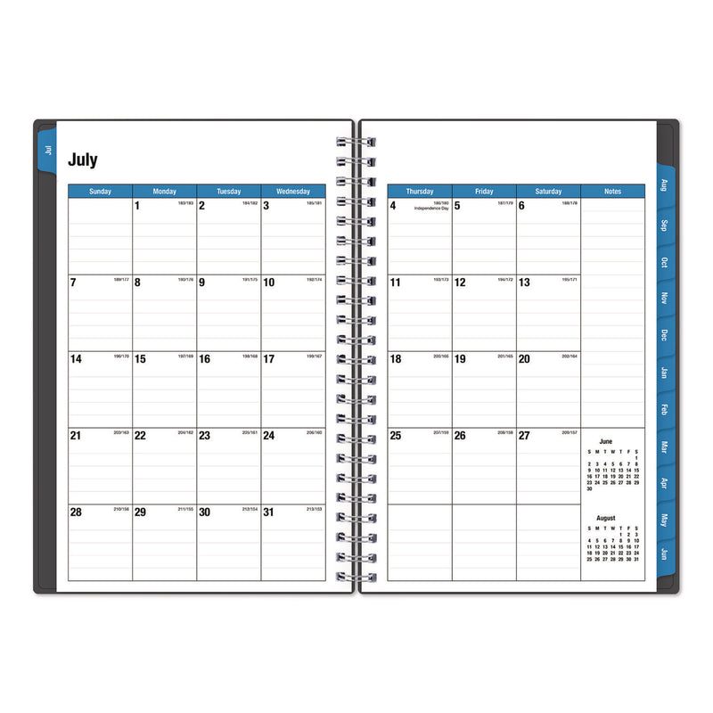 Collegiate Academic Year Weekly/Monthly Planner, 8 x 5, Charcoal Gray Cover, 12-Month: July 2024 to June 2025 (BLS100139A25) Each