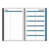 Collegiate Academic Year Weekly/Monthly Planner, 8 x 5, Charcoal Gray Cover, 12-Month: July 2024 to June 2025 (BLS100139A25) Each