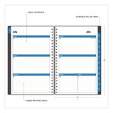 Collegiate Academic Year Weekly/Monthly Planner, 8 x 5, Charcoal Gray Cover, 12-Month: July 2024 to June 2025 (BLS100139A25) Each