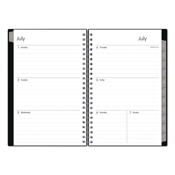 Enterprise Academic Weekly/Monthly Planner, 8 x 5, Black Cover, 12-Month (July to June): 2024 to 2025 (BLS130611A25) Each