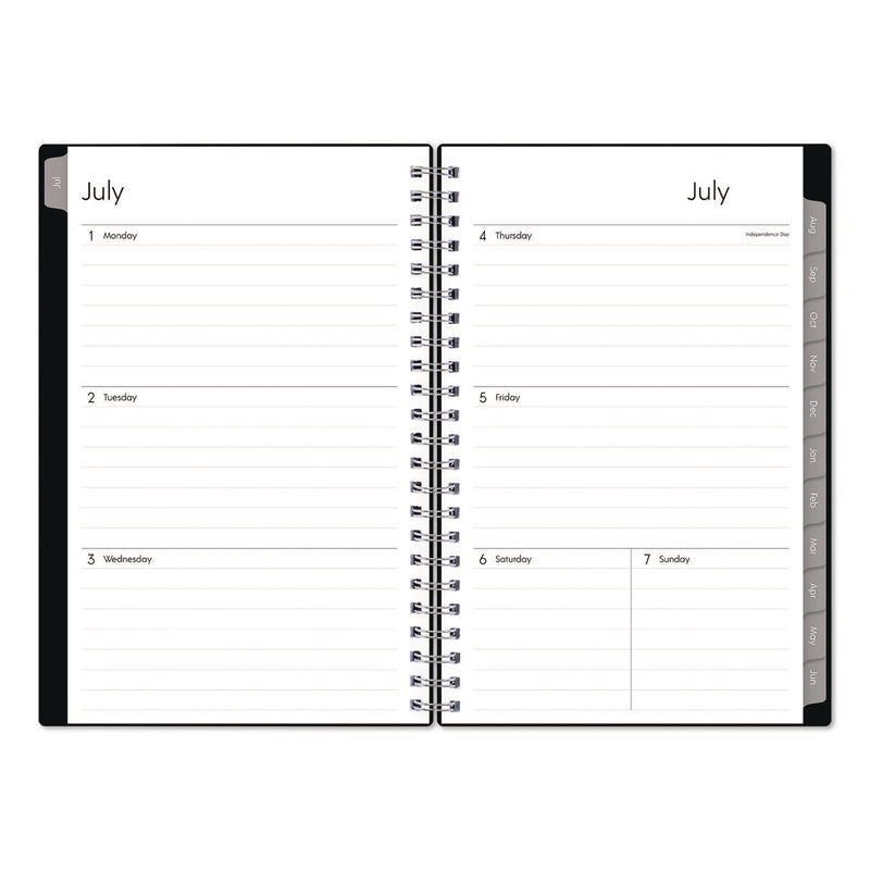 Enterprise Academic Weekly/Monthly Planner, 8 x 5, Black Cover, 12-Month (July to June): 2024 to 2025 (BLS130611A25) Each