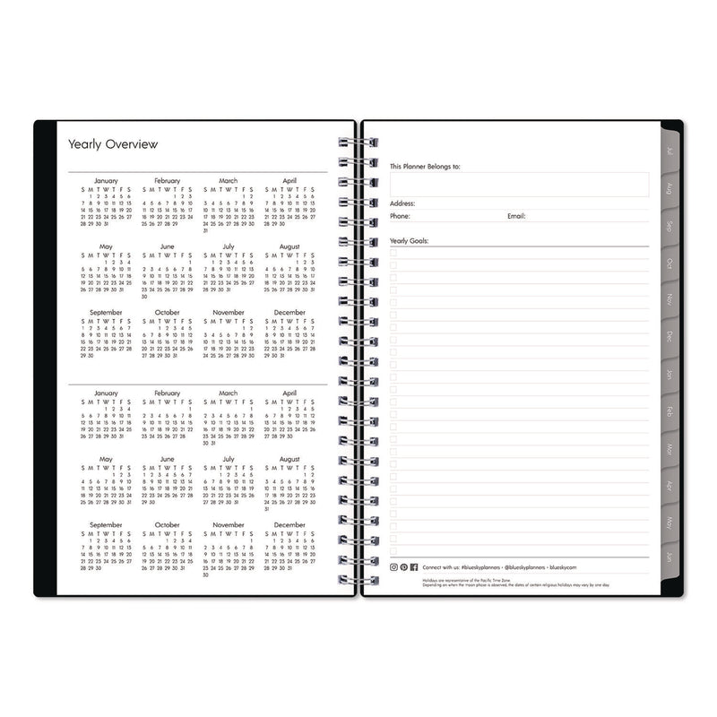 Enterprise Academic Weekly/Monthly Planner, 8 x 5, Black Cover, 12-Month (July to June): 2024 to 2025 (BLS130611A25) Each