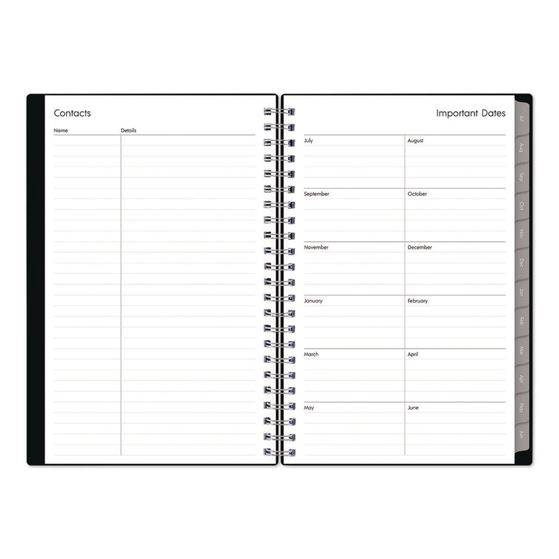 Enterprise Academic Weekly/Monthly Planner, 8 x 5, Black Cover, 12-Month (July to June): 2024 to 2025 (BLS130611A25) Each