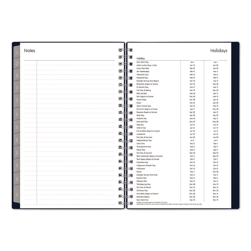 Enterprise Academic Weekly/Monthly Planner, 8 x 5, Black Cover, 12-Month (July to June): 2024 to 2025 (BLS130611A25) Each