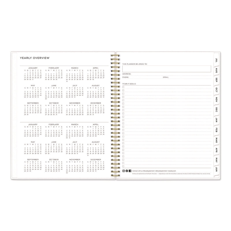 Ashley G Multicolor Smoke Academic Year Weekly/Monthly Planner, Abstract Artwork, 11 x 8.5, 12-Month: July 2024 to June 2025 (BLS133681A25) Each