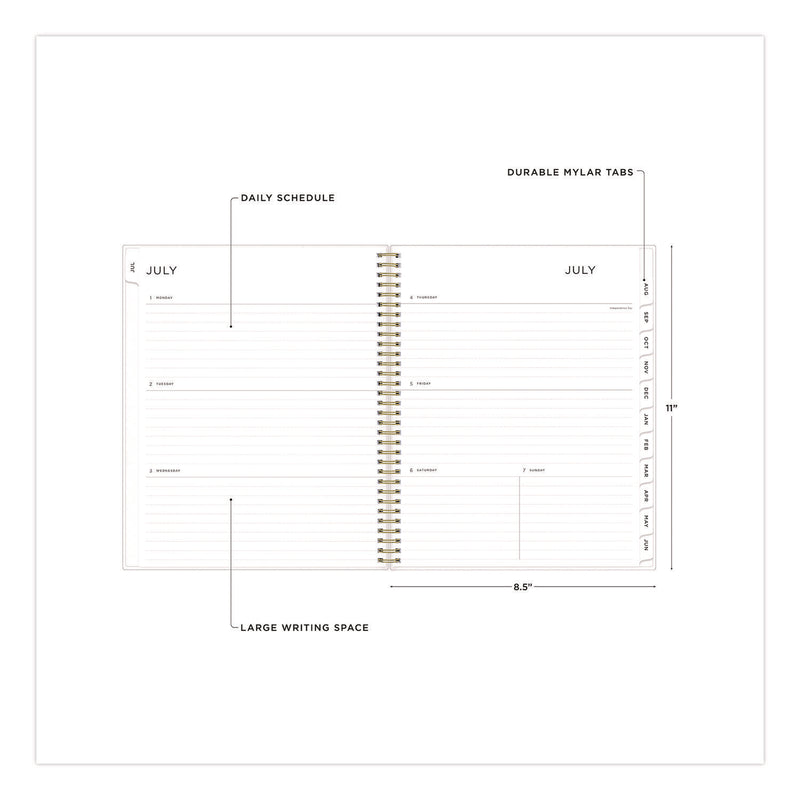 Ashley G Multicolor Smoke Academic Year Weekly/Monthly Planner, Abstract Artwork, 11 x 8.5, 12-Month: July 2024 to June 2025 (BLS133681A25) Each