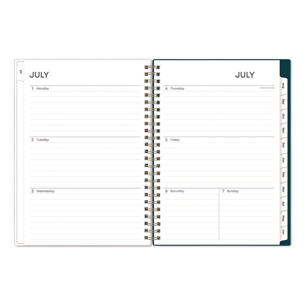 Greta Academic Year Weekly/Monthly Planner, Floral Artwork, 8.63 x 5.88, Green Cover, 12-Month: July 2024 to June 2025 (BLS136482A25) Each