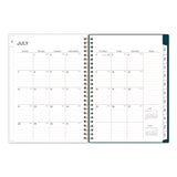 Greta Academic Year Weekly/Monthly Planner, Floral Artwork, 8.63 x 5.88, Green Cover, 12-Month: July 2024 to June 2025 (BLS136482A25) Each