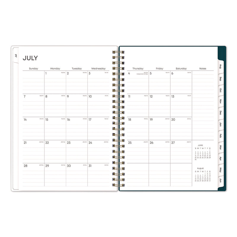 Greta Academic Year Weekly/Monthly Planner, Floral Artwork, 8.63 x 5.88, Green Cover, 12-Month: July 2024 to June 2025 (BLS136482A25) Each