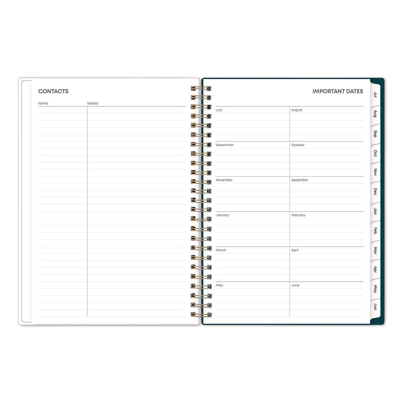Greta Academic Year Weekly/Monthly Planner, Floral Artwork, 8.63 x 5.88, Green Cover, 12-Month: July 2024 to June 2025 (BLS136482A25) Each