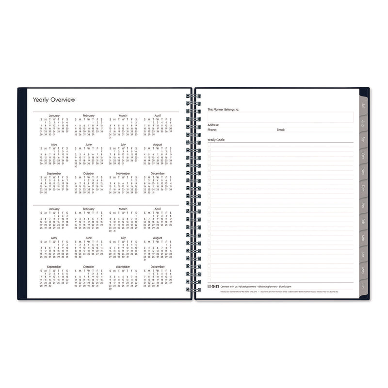 Passages Academic Year Weekly/Monthly Planner, 9 x 7, Navy Blue Cover, 12-Month: July 2024 to June 2025 (BLS148675A25) Each
