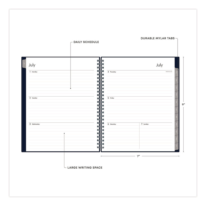Passages Academic Year Weekly/Monthly Planner, 9 x 7, Navy Blue Cover, 12-Month: July 2024 to June 2025 (BLS148675A25) Each