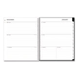 Analeis Create-Your-Own Cover Weekly/Monthly Planner, Floral Artwork, 11 x 8.5, White/Black/Coral, 12-Month (Jan-Dec): 2025 (BLS10000125) Each