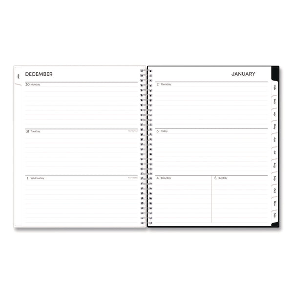 Analeis Create-Your-Own Cover Weekly/Monthly Planner, Floral Artwork, 11 x 8.5, White/Black/Coral, 12-Month (Jan-Dec): 2025 (BLS10000125) Each