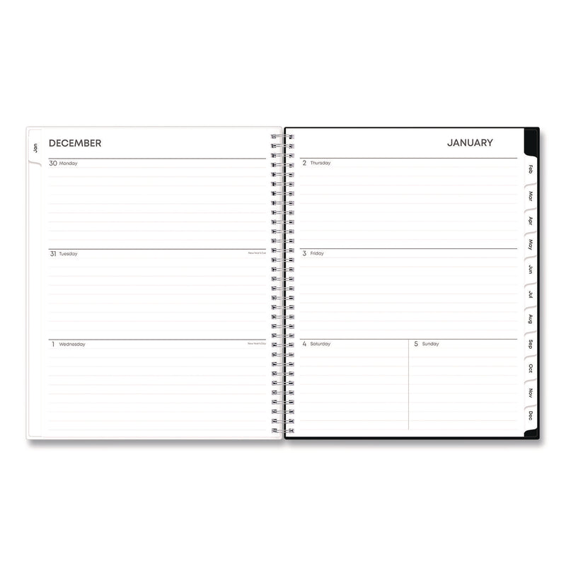 Analeis Create-Your-Own Cover Weekly/Monthly Planner, Floral Artwork, 11 x 8.5, White/Black/Coral, 12-Month (Jan-Dec): 2025 (BLS10000125) Each