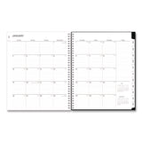 Analeis Create-Your-Own Cover Weekly/Monthly Planner, Floral Artwork, 11 x 8.5, White/Black/Coral, 12-Month (Jan-Dec): 2025 (BLS10000125) Each