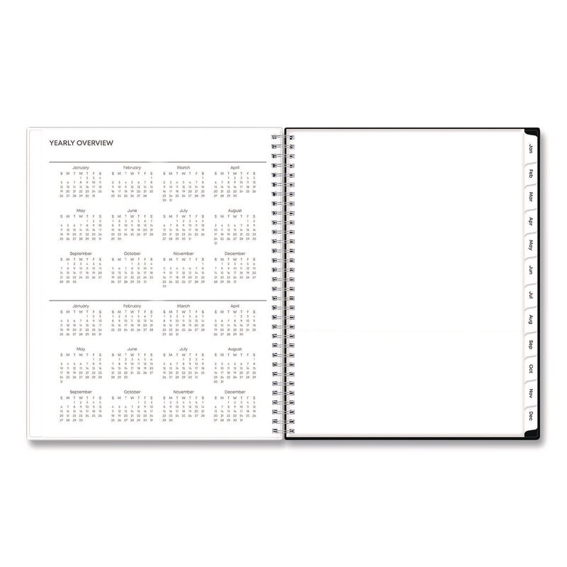 Analeis Create-Your-Own Cover Weekly/Monthly Planner, Floral Artwork, 11 x 8.5, White/Black/Coral, 12-Month (Jan-Dec): 2025 (BLS10000125) Each