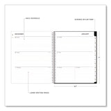 Analeis Create-Your-Own Cover Weekly/Monthly Planner, Floral Artwork, 11 x 8.5, White/Black/Coral, 12-Month (Jan-Dec): 2025 (BLS10000125) Each