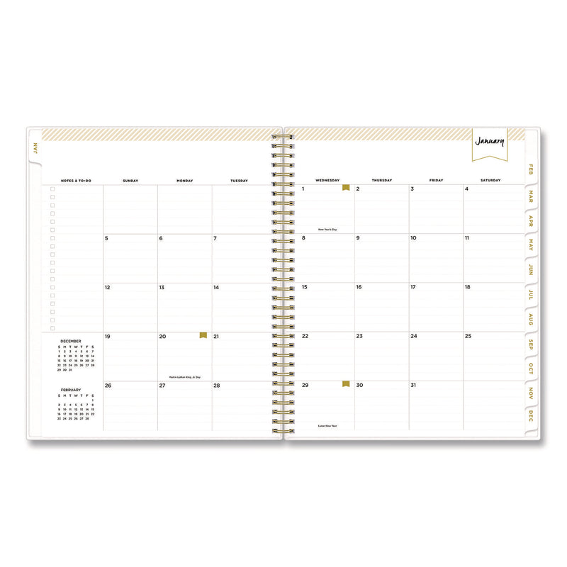 Blue Sky® Day Designer Tile Weekly/Monthly Planner, Geometric Artwork, 11 x 8.5, Blue/White Cover, 12-Month (Jan to Dec): 2025 (BLS10141125) Each