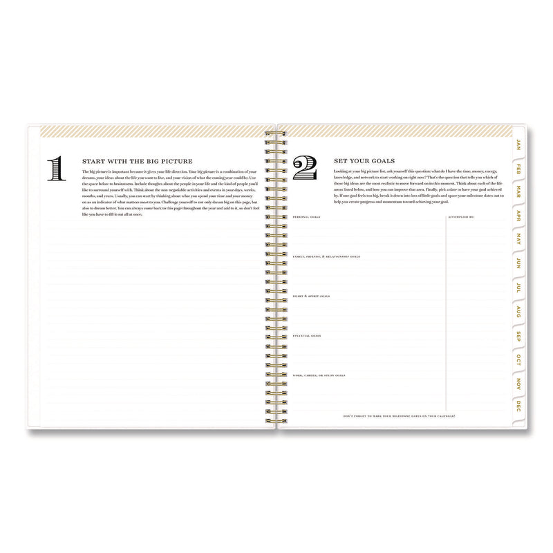 Blue Sky® Day Designer Tile Weekly/Monthly Planner, Geometric Artwork, 11 x 8.5, Blue/White Cover, 12-Month (Jan to Dec): 2025 (BLS10141125) Each