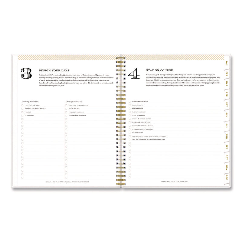 Blue Sky® Day Designer Tile Weekly/Monthly Planner, Geometric Artwork, 11 x 8.5, Blue/White Cover, 12-Month (Jan to Dec): 2025 (BLS10141125) Each