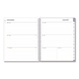 Rue Du Flore Weekly/Monthly Planner, Floral Artwork, 11 x 8.5, Jade/Lavender Cover, 12-Month (Jan to Dec): 2025 (BLS10160225) Each