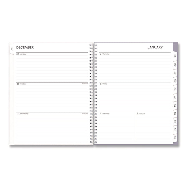 Rue Du Flore Weekly/Monthly Planner, Floral Artwork, 11 x 8.5, Jade/Lavender Cover, 12-Month (Jan to Dec): 2025 (BLS10160225) Each