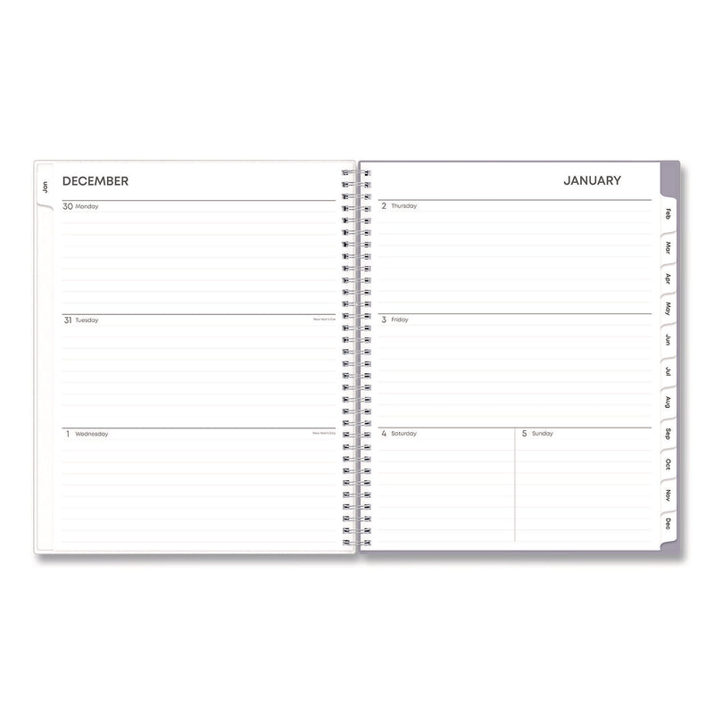 Rue Du Flore Weekly/Monthly Planner, Floral Artwork, 11 x 8.5, Jade/Lavender Cover, 12-Month (Jan to Dec): 2025 (BLS10160225) Each