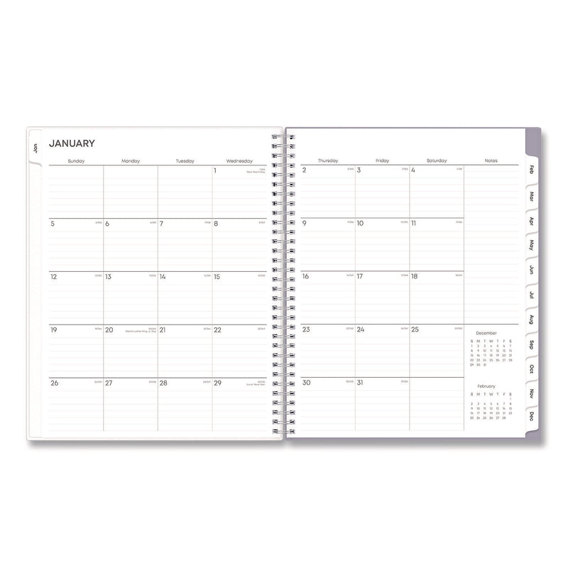 Rue Du Flore Weekly/Monthly Planner, Floral Artwork, 11 x 8.5, Jade/Lavender Cover, 12-Month (Jan to Dec): 2025 (BLS10160225) Each