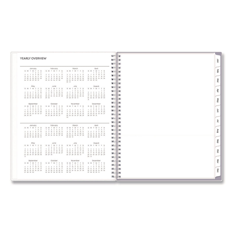 Rue Du Flore Weekly/Monthly Planner, Floral Artwork, 11 x 8.5, Jade/Lavender Cover, 12-Month (Jan to Dec): 2025 (BLS10160225) Each