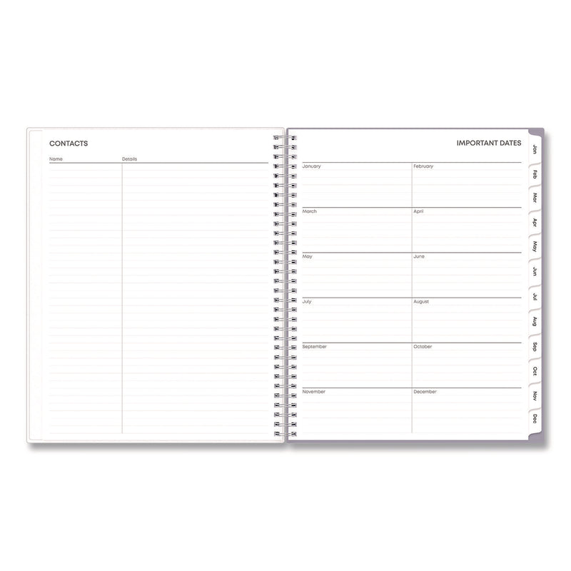 Rue Du Flore Weekly/Monthly Planner, Floral Artwork, 11 x 8.5, Jade/Lavender Cover, 12-Month (Jan to Dec): 2025 (BLS10160225) Each