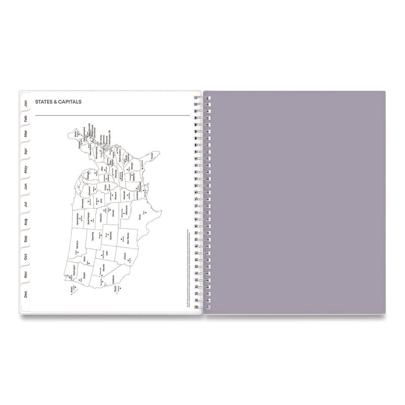 Rue Du Flore Weekly/Monthly Planner, Floral Artwork, 11 x 8.5, Jade/Lavender Cover, 12-Month (Jan to Dec): 2025 (BLS10160225) Each