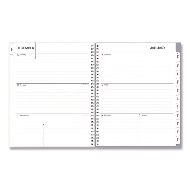 Rue Du Flore Weekly/Monthly Planner, Floral Artwork, 11 x 8.5, Jade/Lavender Cover, 12-Month (Jan to Dec): 2025 (BLS10160225) Each