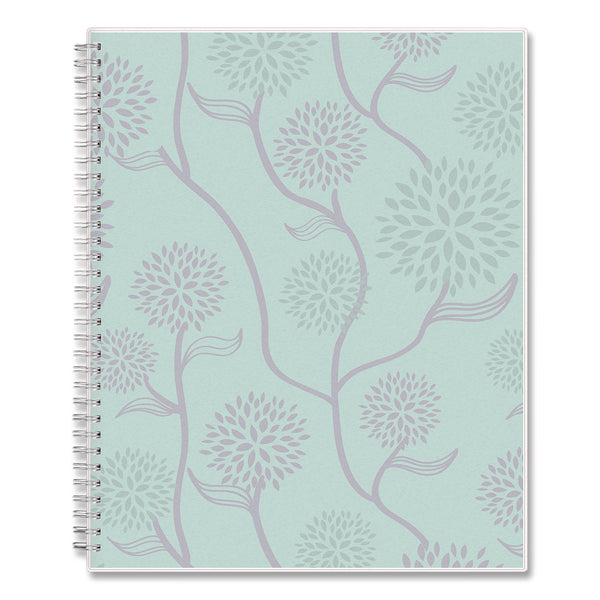 Rue Du Flore Weekly/Monthly Planner, Floral Artwork, 11 x 8.5, Jade/Lavender Cover, 12-Month (Jan to Dec): 2025 (BLS10160225) Each