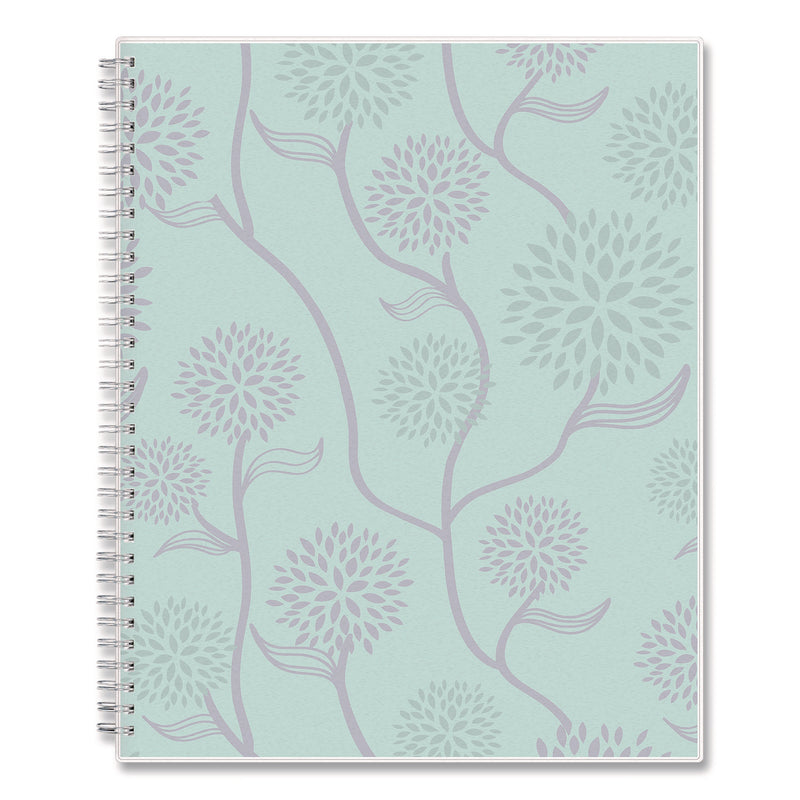 Rue Du Flore Weekly/Monthly Planner, Floral Artwork, 11 x 8.5, Jade/Lavender Cover, 12-Month (Jan to Dec): 2025 (BLS10160225) Each