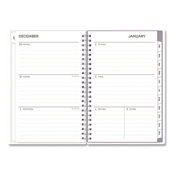 Rue Du Flore Weekly/Monthly Planner, Floral Artwork, 8 x 5, Jade/Lavender Cover, 12-Month (Jan to Dec): 2025 (BLS10160325) Each