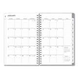 Rue Du Flore Weekly/Monthly Planner, Floral Artwork, 8 x 5, Jade/Lavender Cover, 12-Month (Jan to Dec): 2025 (BLS10160325) Each
