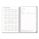 Rue Du Flore Weekly/Monthly Planner, Floral Artwork, 8 x 5, Jade/Lavender Cover, 12-Month (Jan to Dec): 2025 (BLS10160325) Each