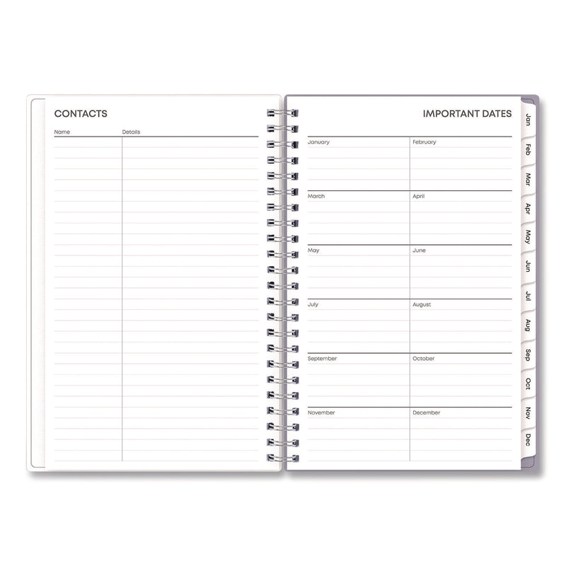 Rue Du Flore Weekly/Monthly Planner, Floral Artwork, 8 x 5, Jade/Lavender Cover, 12-Month (Jan to Dec): 2025 (BLS10160325) Each