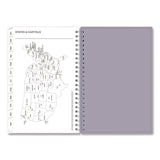 Rue Du Flore Weekly/Monthly Planner, Floral Artwork, 8 x 5, Jade/Lavender Cover, 12-Month (Jan to Dec): 2025 (BLS10160325) Each