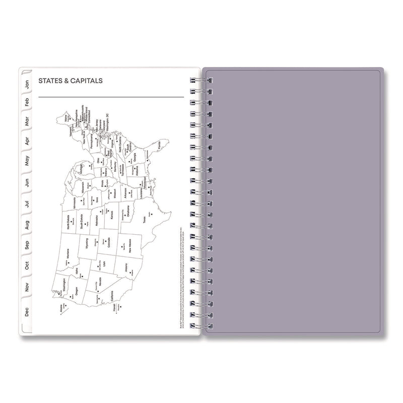 Rue Du Flore Weekly/Monthly Planner, Floral Artwork, 8 x 5, Jade/Lavender Cover, 12-Month (Jan to Dec): 2025 (BLS10160325) Each