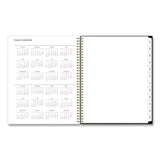 Baccara Dark Create-Your-Own Cover Weekly/Monthly Planner, Floral, 11 x 8.5, Gray/White/Gold Cover, 12-Month (Jan-Dec): 2025 (BLS11021125) Each