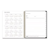Baccara Dark Create-Your-Own Cover Weekly/Monthly Planner, Floral, 11 x 8.5, Gray/White/Gold Cover, 12-Month (Jan-Dec): 2025 (BLS11021125) Each