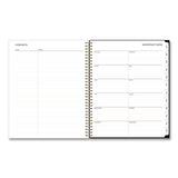 Baccara Dark Create-Your-Own Cover Weekly/Monthly Planner, Floral, 11 x 8.5, Gray/White/Gold Cover, 12-Month (Jan-Dec): 2025 (BLS11021125) Each