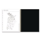 Baccara Dark Create-Your-Own Cover Weekly/Monthly Planner, Floral, 11 x 8.5, Gray/White/Gold Cover, 12-Month (Jan-Dec): 2025 (BLS11021125) Each